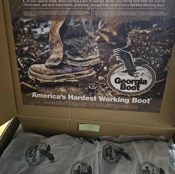 Georgia Boot | Men's Mud Dog Steel Toe Work Boot | Brown | Size 9M - Picture 5 of 6